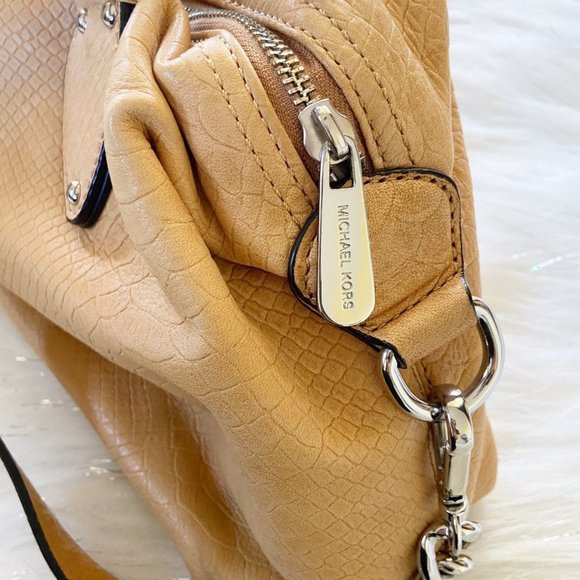 Michael Kors Soft Leather Snake Embossed Bag Purse - Picture 7 of 9